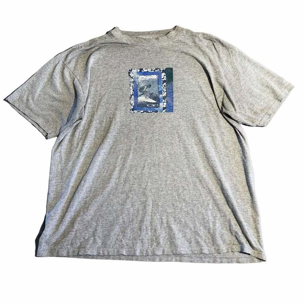 Ocean Pacific Graphic T-Shirt Size XL Gray Surfer Patch Vintage